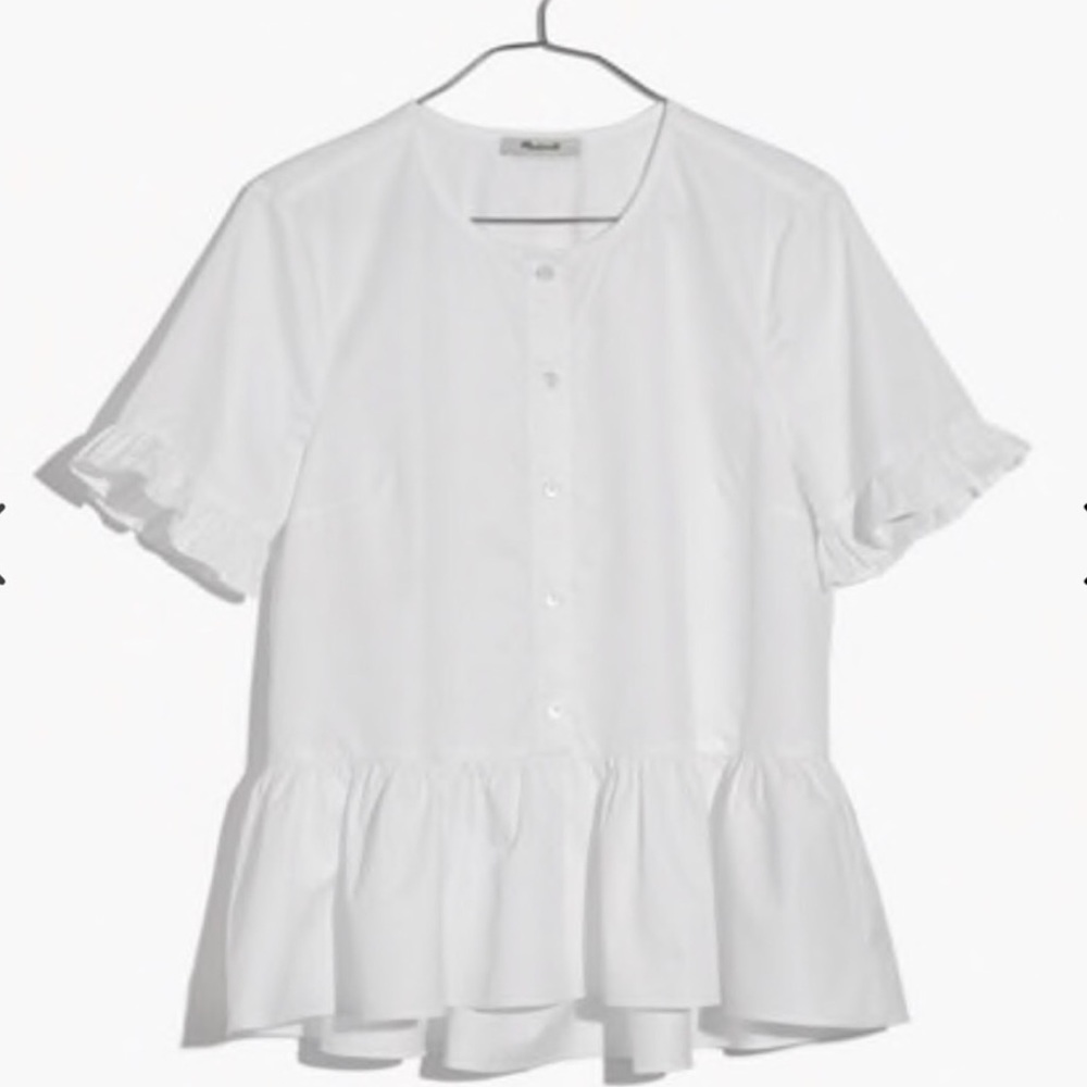 BNWT Madewell ruffle hem top